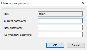 Change password window